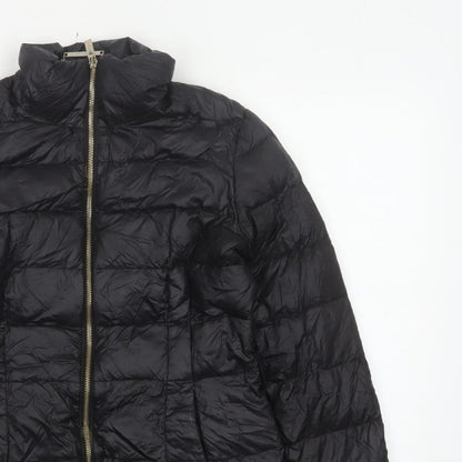 Ted Baker Women Black UK 10 Down Puffer Jacket Quilted Zipped