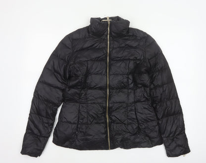 Ted Baker Women Black UK 10 Down Puffer Jacket Quilted Zipped
