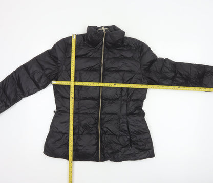Ted Baker Women Black UK 10 Down Puffer Jacket Quilted Zipped