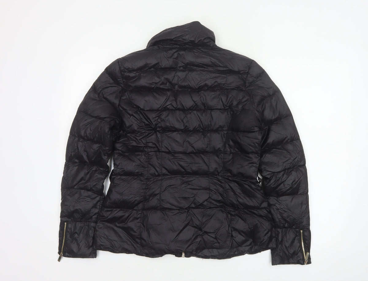 Ted Baker Women Black UK 10 Down Puffer Jacket Quilted Zipped