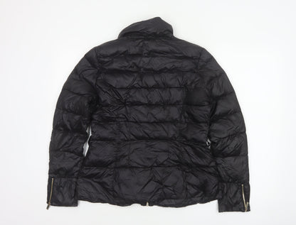 Ted Baker Women Black UK 10 Down Puffer Jacket Quilted Zipped
