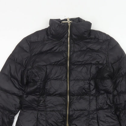 Ted Baker Women Black UK 10 Down Puffer Jacket Quilted Zipped