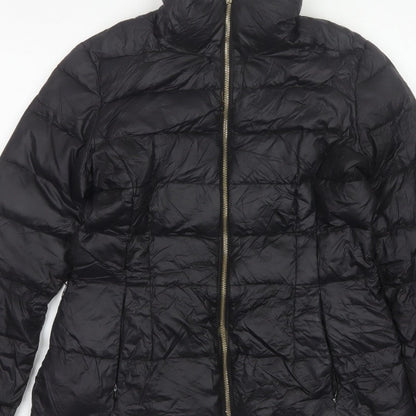 Ted Baker Women Black UK 10 Down Puffer Jacket Quilted Zipped
