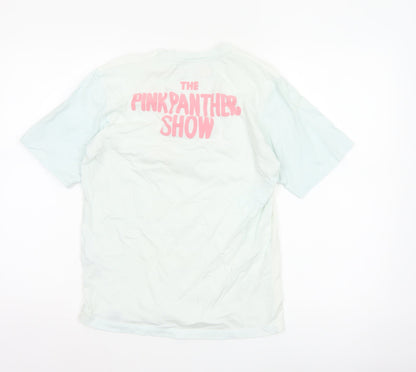 Pull&Bear Women’s White XS Pink Panther Cartoon Cotton T-Shirt