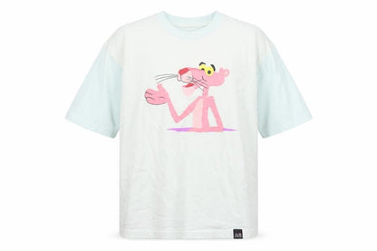 Pull&Bear Women’s White XS Pink Panther Cartoon Cotton T-Shirt