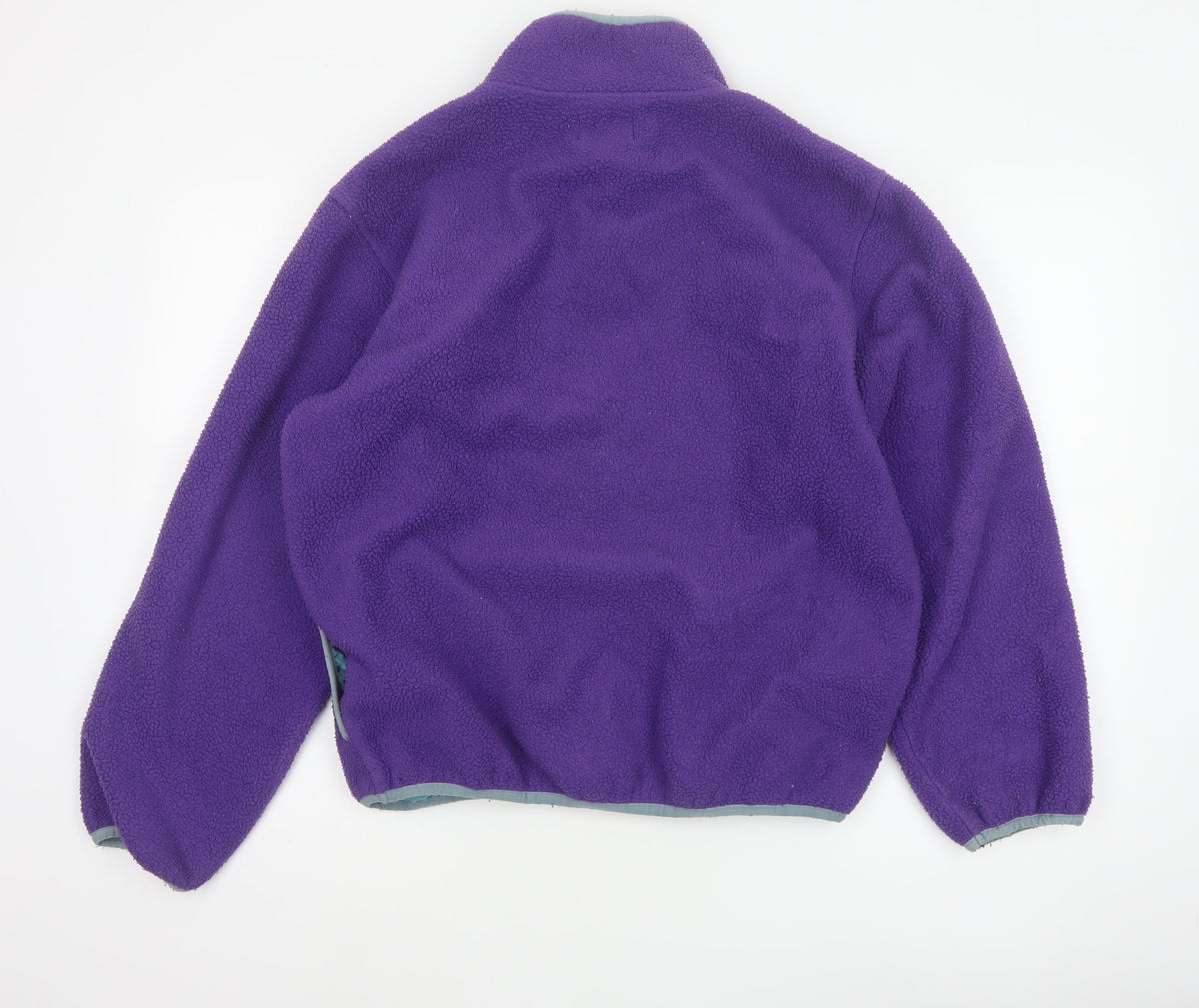 Stussy Unisex Purple S 1/4 Zip Fleece Pullover Sweatshirt