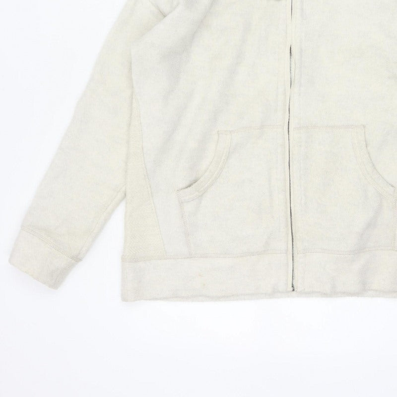 Fat Face Men's Ivory M Full Zip Hooded Fleece Hoodie Pockets