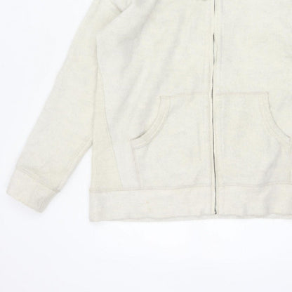 Fat Face Men's Ivory M Full Zip Hooded Fleece Hoodie Pockets