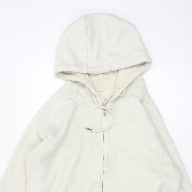Fat Face Men's Ivory M Full Zip Hooded Fleece Hoodie Pockets