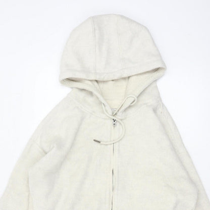 Fat Face Men's Ivory M Full Zip Hooded Fleece Hoodie Pockets