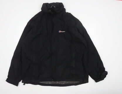 Berghaus Men's Black 3XL Hooded Nylon Waterproof Rain Jacket