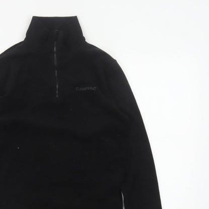Campri Boys Black 13 Years 1/4 Zip Fleece Pullover Sweatshirt