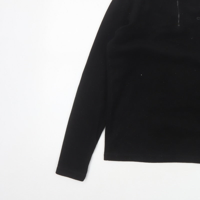 Campri Boys Black 13 Years 1/4 Zip Fleece Pullover Sweatshirt