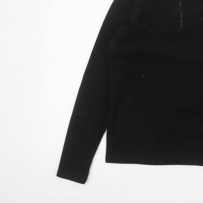 Campri Boys Black 13 Years 1/4 Zip Fleece Pullover Sweatshirt