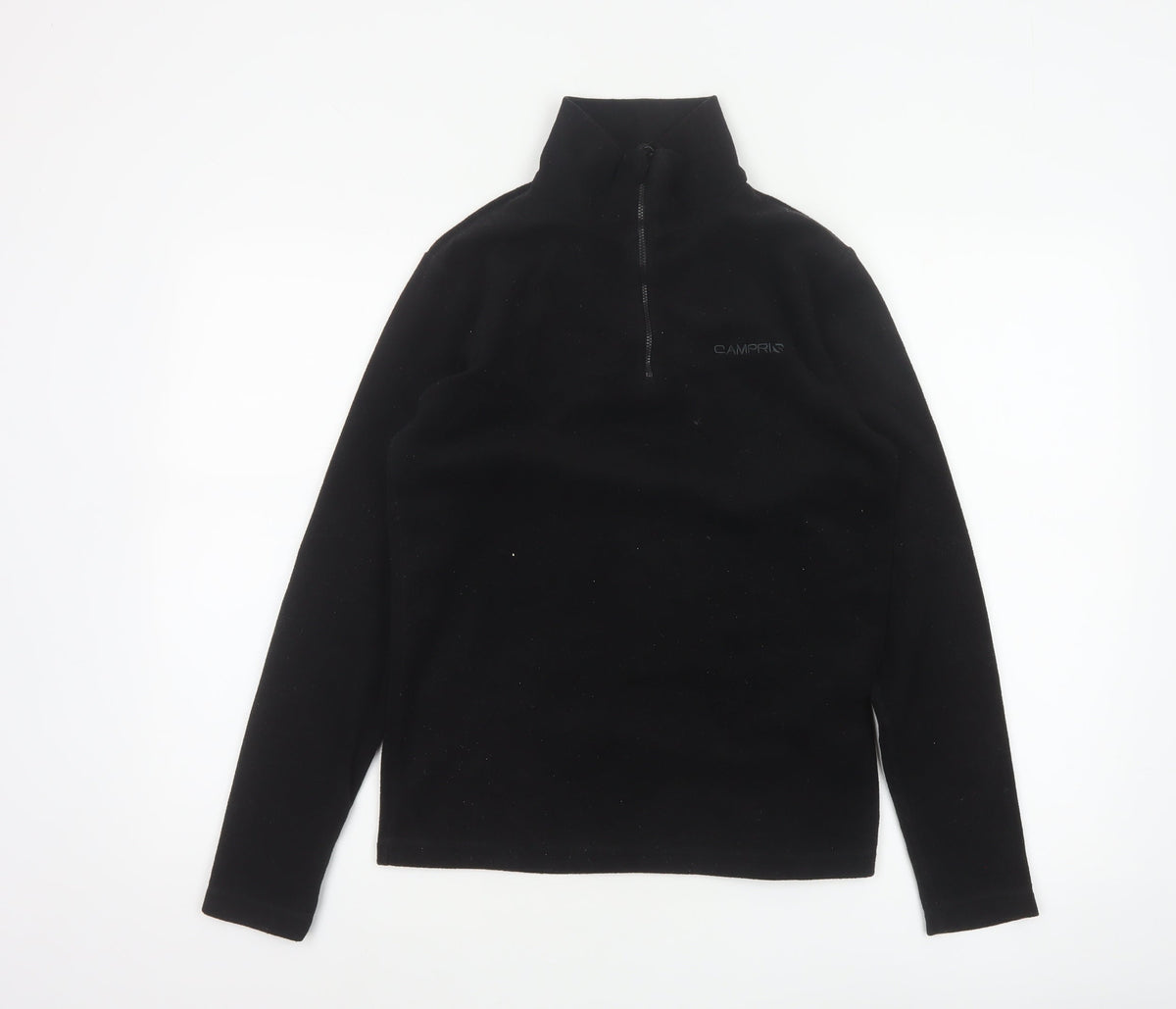 Campri Boys Black 13 Years 1/4 Zip Fleece Pullover Sweatshirt