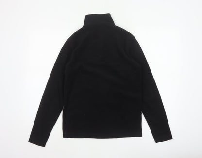 Campri Boys Black 13 Years 1/4 Zip Fleece Pullover Sweatshirt