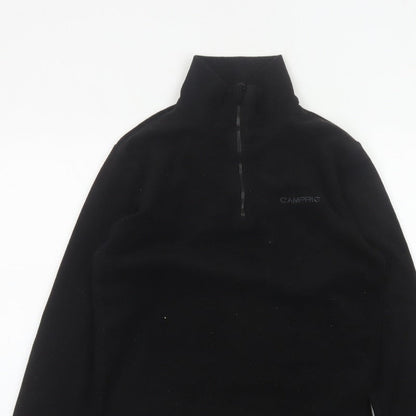 Campri Boys Black 13 Years 1/4 Zip Fleece Pullover Sweatshirt