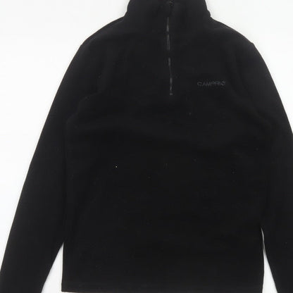 Campri Boys Black 13 Years 1/4 Zip Fleece Pullover Sweatshirt