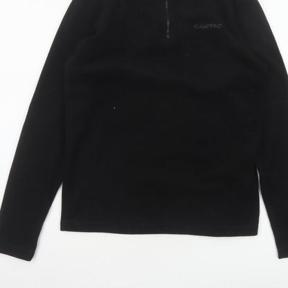 Campri Boys Black 13 Years 1/4 Zip Fleece Pullover Sweatshirt