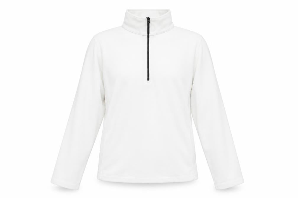 Lands' End Women's White L Pullover 1/4 Zip Fleece Sweatshirt