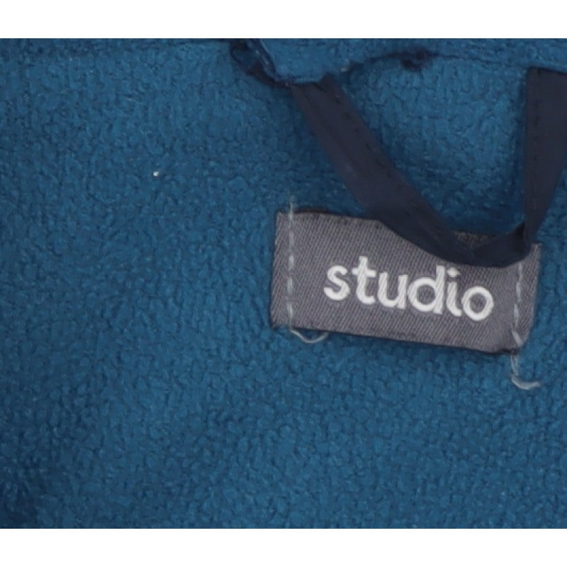 Studio Boys Blue 7-8 Years Hooded Puffer Jacket Quilted Fleece Lined