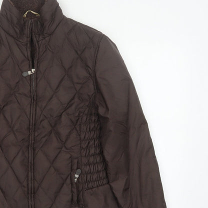 George Women’s Brown UK 12 Quilted Padded Zip Jacket