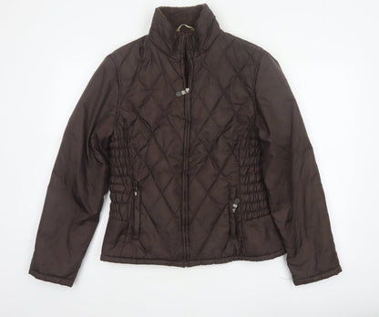 George Women’s Brown UK 12 Quilted Padded Zip Jacket