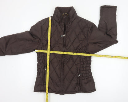 George Women’s Brown UK 12 Quilted Padded Zip Jacket