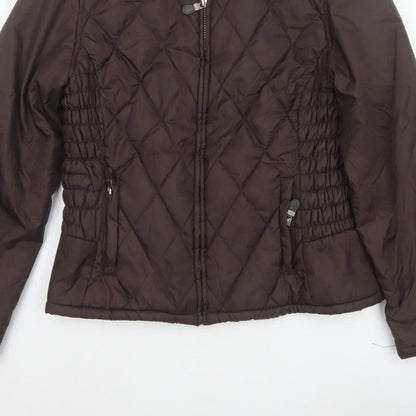 George Women’s Brown UK 12 Quilted Padded Zip Jacket
