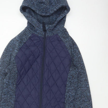 Mountain Warehouse Women Blue UK 10 Full Zip Hooded Quilted Hoodie