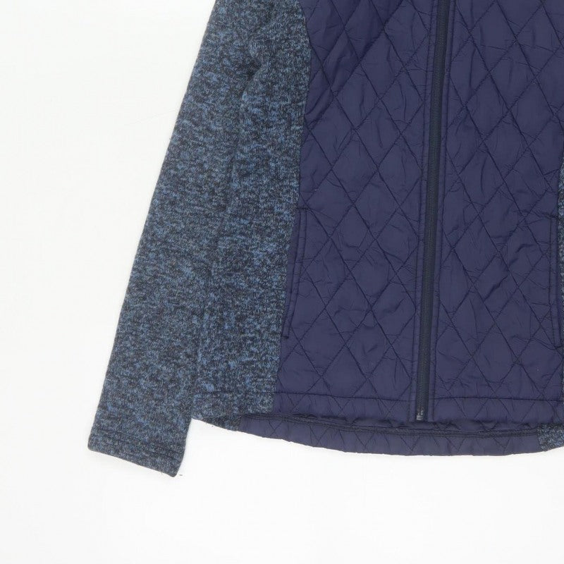 Mountain Warehouse Women Blue UK 10 Full Zip Hooded Quilted Hoodie