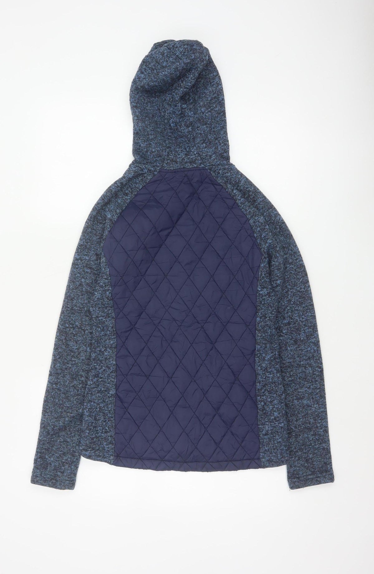 Mountain Warehouse Women Blue UK 10 Full Zip Hooded Quilted Hoodie