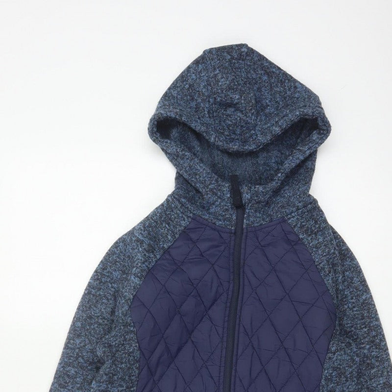 Mountain Warehouse Women Blue UK 10 Full Zip Hooded Quilted Hoodie