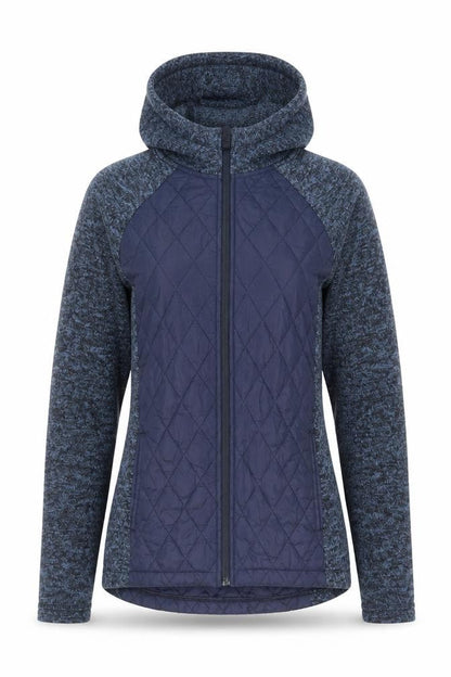 Mountain Warehouse Women Blue UK 10 Full Zip Hooded Quilted Hoodie