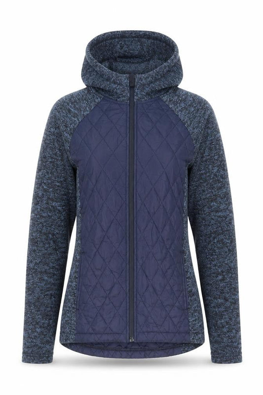 Mountain Warehouse Women Blue UK 10 Full Zip Hooded Quilted Hoodie