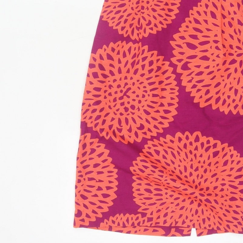 Boden Women Multicoloured Floral A-Line Knee Dress UK 14
