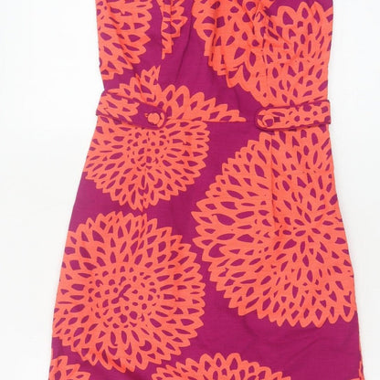 Boden Women Multicoloured Floral A-Line Knee Dress UK 14