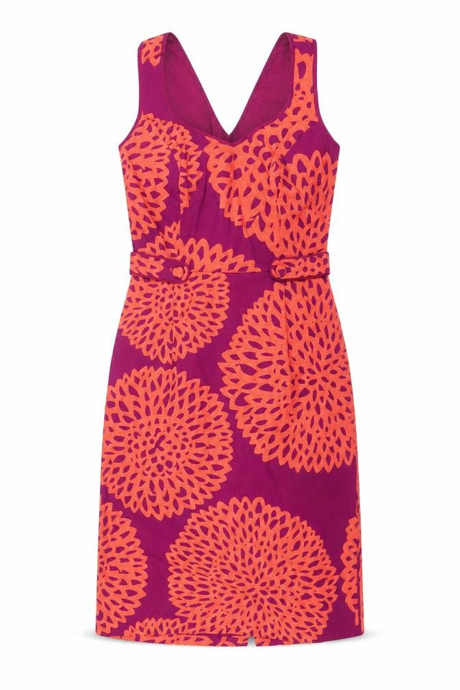 Boden Women Multicoloured Floral A-Line Knee Dress UK 14