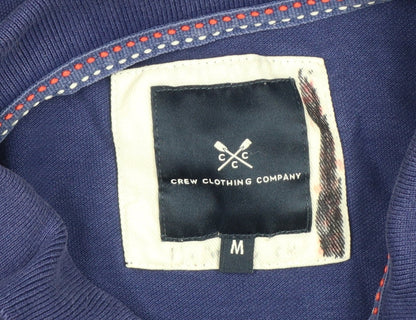 Crew Clothing Company Mens Blue M Cotton Pique Logo Polo Shirt
