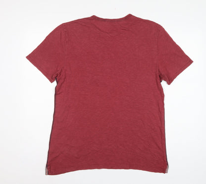 White Stuff Women Red L Basic Cotton Bicycle Graphic T-Shirt