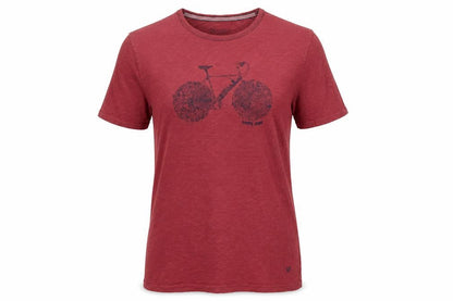 White Stuff Women Red L Basic Cotton Bicycle Graphic T-Shirt