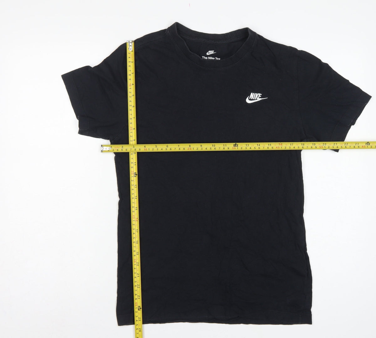 Nike Men’s Black Small Logo Cotton Crew Neck Short Sleeve T-Shirt