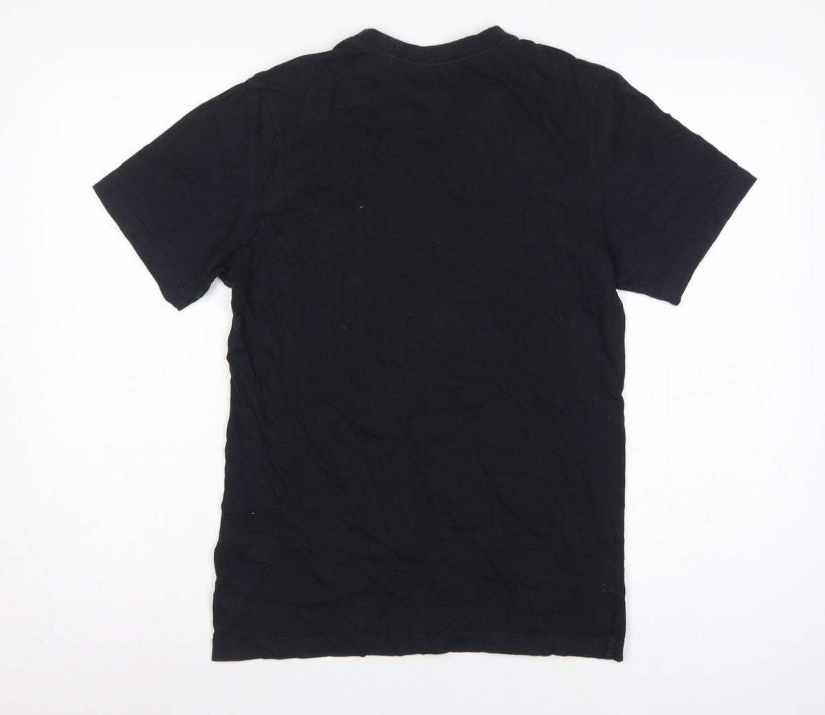 Nike Men’s Black Small Logo Cotton Crew Neck Short Sleeve T-Shirt