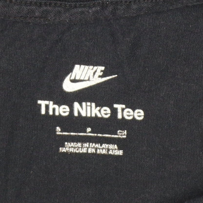 Nike Men’s Black Small Logo Cotton Crew Neck Short Sleeve T-Shirt