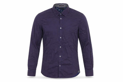 Ted Baker Men’s Purple Striped Cotton Stretch Shirt Size M Long Sleeve