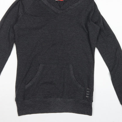 Elle Sport Women’s Grey Size 12 Pullover Hoodie V-Neck