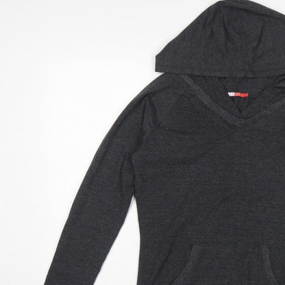 Elle Sport Women’s Grey Size 12 Pullover Hoodie V-Neck