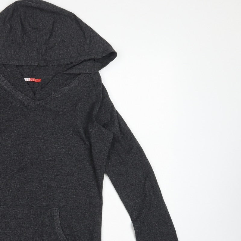 Elle Sport Women’s Grey Size 12 Pullover Hoodie V-Neck