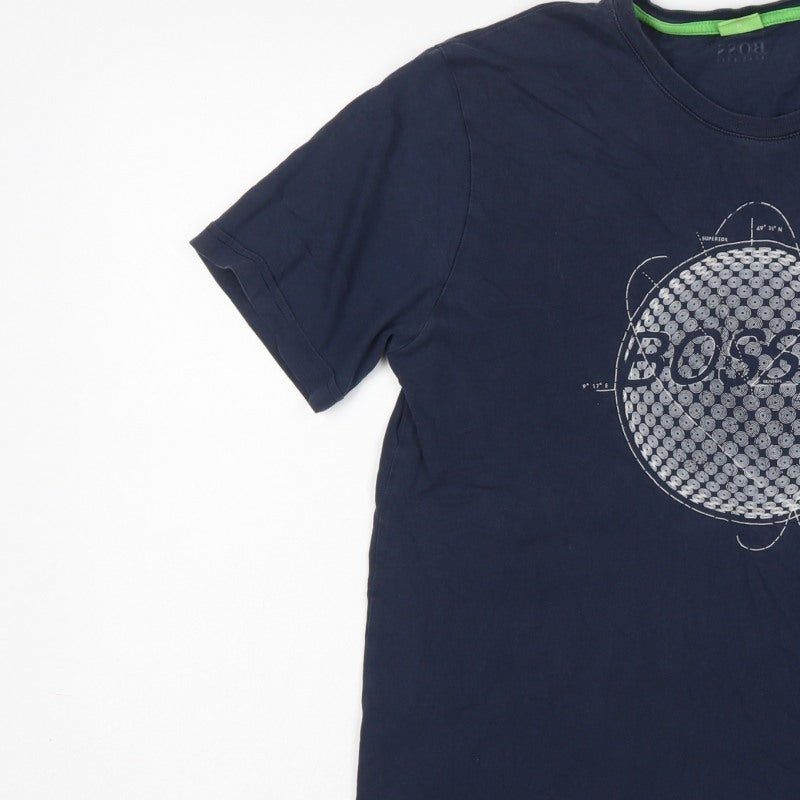 Hugo Boss Men’s Blue XL Martin Kaymer Golf Graphic Crew Neck T-Shirt