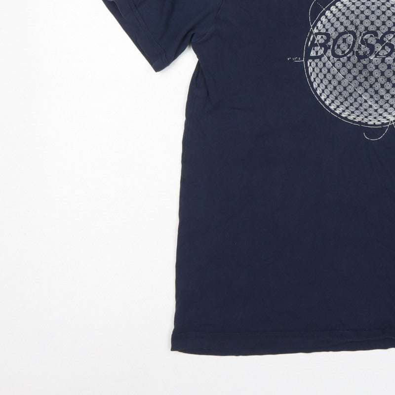 Hugo Boss Men’s Blue XL Martin Kaymer Golf Graphic Crew Neck T-Shirt